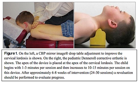 Problematically, adult equipment for rehabilitation of the cervical lordosis 
